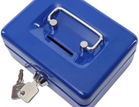 Geldkist MAUL met muntgleuf en slot 125x95x60mm blauw-2