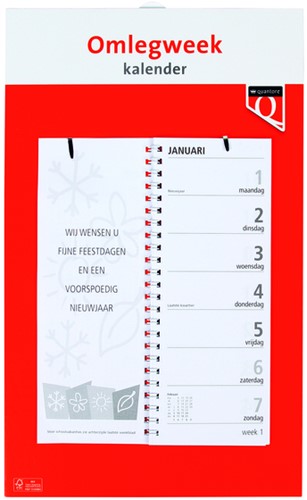 Weekomlegkalender 2026 Quantore