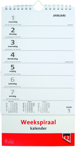 Weekspiraalkalender 2026 Quantore