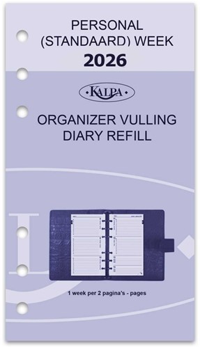 Agendavulling 2026 Kalpa Personal 7dagen/2pagina's