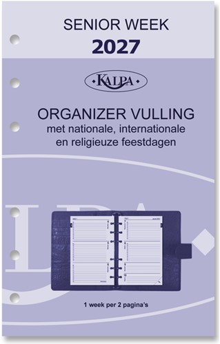 Agendavulling 2027 Kalpa Senior 7dagen/2pagina's