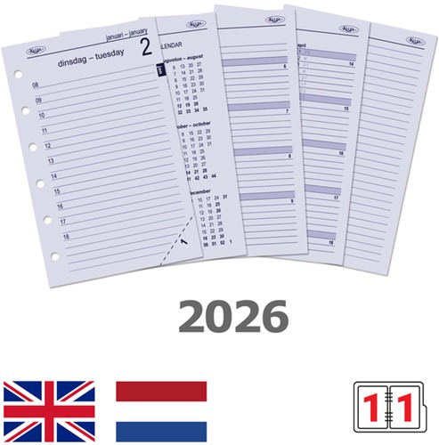 Agendavulling 2026 Kalpa Pocket 1dag/1pagina-2