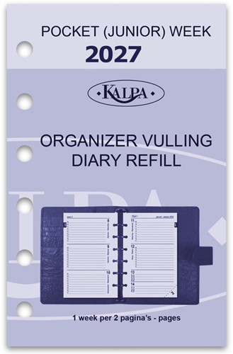 Agendavulling 2027 Kalpa Pocket 7dagen/2pagina's