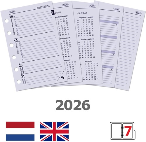 Agendavulling 2026 Kalpa Pocket 7dagen/2pagina's-2