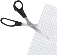 Kantoorschaar Westcott 210mm met kunststof grip linkshandig rvs-2