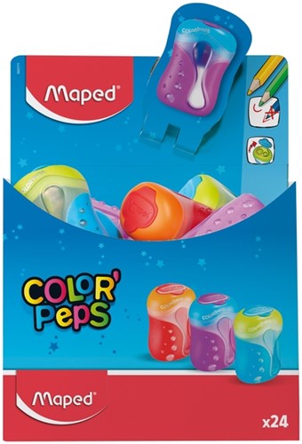 Puntenslijper Maped Color'Peps 2gaats display á 24 stuks assorti-2