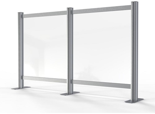 Hygiënescherm OPUS 2 aluminium basis 950X900mm.-2