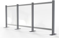 Hygiënescherm OPUS 2 aluminium aanbouw 950X900mm.-2