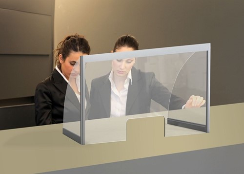 Hygiënescherm OPUS 2 Balie 1000x500mm.-2