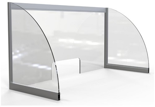 Hygiënescherm OPUS 2 Balie 1000x850mm.-2