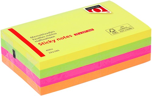Memoblok Quantore 76x127mm neon assorti 4 kleuren 400 vel-3