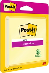 Memoblok Post-it 6920 Super Sticky 76x76mm geel