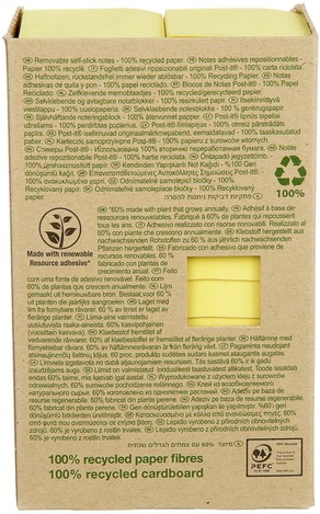 Memoblok Post-it 653 38x51mm recycled geel 24 stuks-2