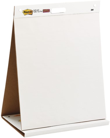 Meeting chart Post-it 563R Super Sticky 50,8x58,4cm met tafelstandaard wit 20 vel