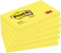 Memoblok Post-it 655 76x127mm 100 vel per blok neon geel