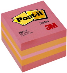 Memoblok Post-it 2051 51x51mm kubus roze