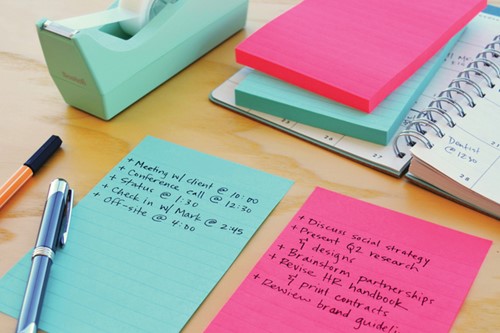 Memoblok Post-it 4690 Super Sticky 101x152mm Cosmic 3 stuks-3