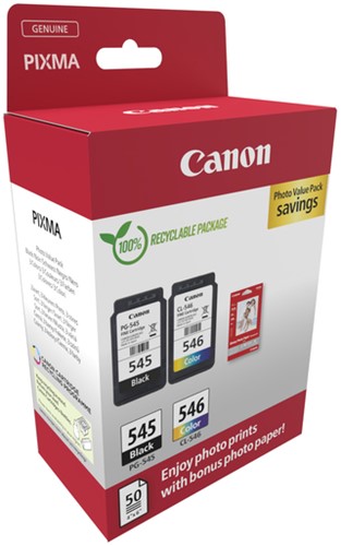 Inktcartridge Canon PG-545 CL-546 zw + kl + papier-2
