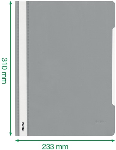 Snelhechter Leitz Standaard A4 gerecycled PP grijs-3