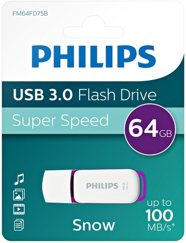 USB stick 3.0 Philips Snow USB-A 64GB paars-3