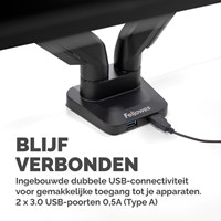 Monitorarm Fellowes Platinum Series dubbel horizontaal-2
