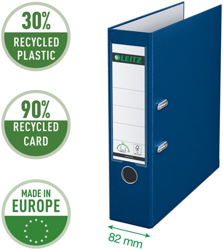 Ordner Leitz 1010 180° 80mm PP A4 blauw-3