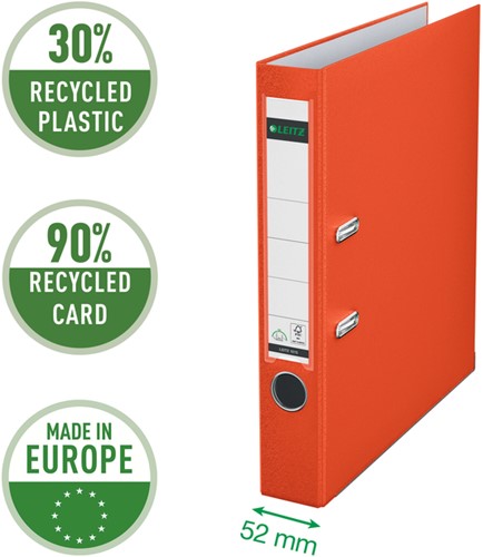 Ordner Leitz 1015 180° 52mm PP A4 lichtrood-3