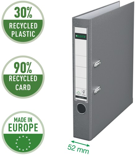 Ordner Leitz 1015 180° 52mm PP A4 grijs-3