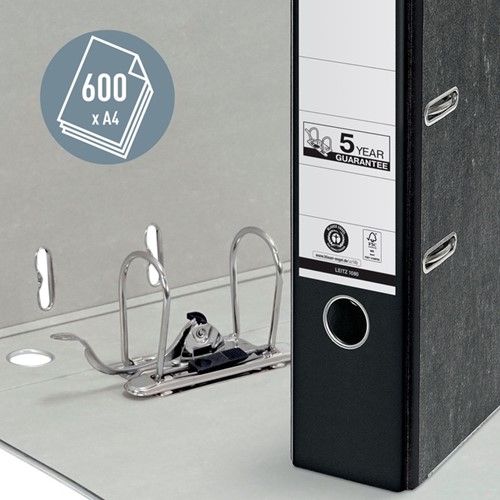 Ordner Leitz 1080 180° 80mm karton A4 groen-2