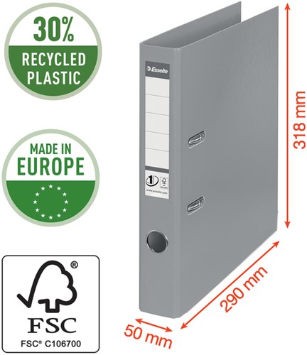 Ordner Esselte No.1 Power VIVIDA 50mm 30% gerecycled PP folie groen-3