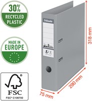 Ordner Esselte No.1 Power VIVIDA 75mm 30% gerecycled PP folie geel-3