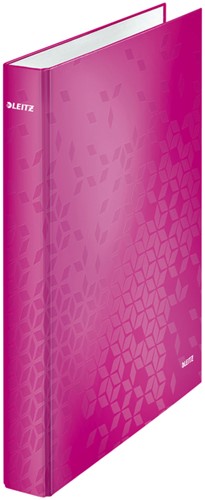 Ringband Leitz WOW A4 maxi 2-rings D-mechaniek 25mm roze-2