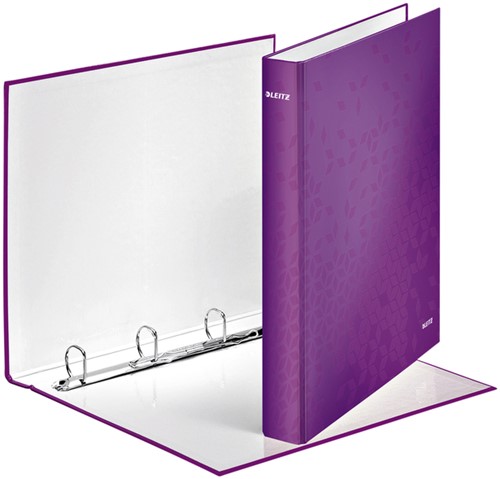 Ringband Leitz WOW A4 maxi 4-rings D-mechaniek 25mm paars-2
