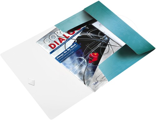 Elastomap Leitz WOW A4 3 kleppen PP ijsblauw-2