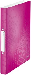Ringband Leitz WOW A4 2-rings O-mechaniek 25mm PP roze