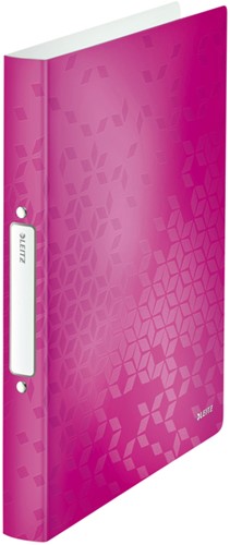 Ringband Leitz WOW A4 2-rings O-mechaniek 25mm PP roze