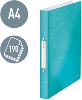 Ringband Leitz WOW A4 2-rings O-mechaniek 25mm PP ijsblauw-3