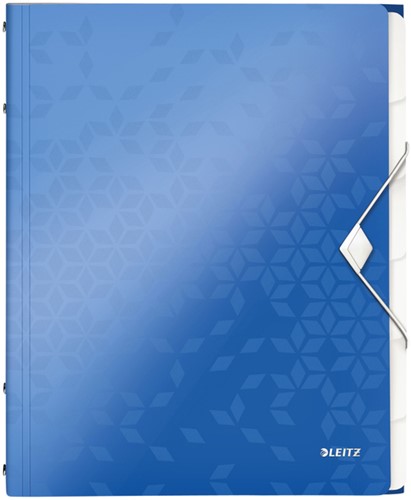 Sorteermap Leitz WOW 6 tabbladen PP blauw