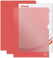 Insteekmap L-model Esselte standaard A4 0.11mm PP rood 100 stuks-7