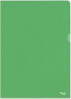 Insteekmap L-model Esselte standaard A4 0.11mm PP groen 100 stuks