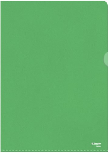 Insteekmap L-model Esselte standaard A4 0.11mm PP groen 100 stuks