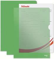 Insteekmap L-model Esselte standaard A4 0.11mm PP groen 100 stuks-1