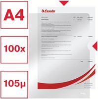 Insteekmap L-model Esselte standaard copy safe 0.11mm PP A4 glashelder 100 stuks-8
