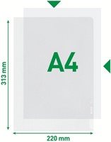 Insteekmap L-model Leitz Premium 0.13mm PP A4 transparant 100 stuks-3