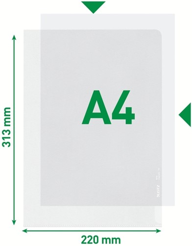 Insteekmap L-model Leitz Premium 0.13mm PP A4 transparant 100 stuks-2