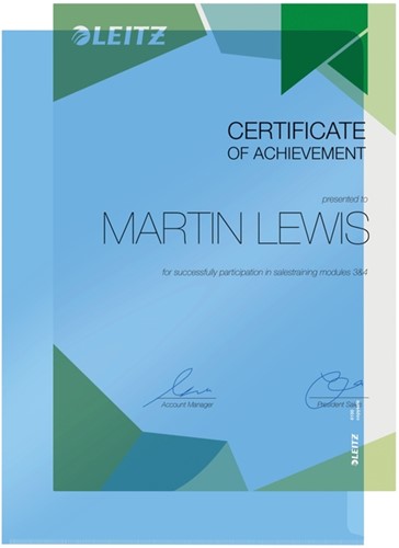 Insteekmap L-model Leitz Premium lasnaad copy safe 0.15mm PVC A4 blauw 100 stuks-2