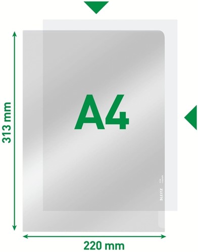 Insteekmap L-model Leitz Premium copy safe 0.15mm PVC A4 glashelder 100 stuks-3
