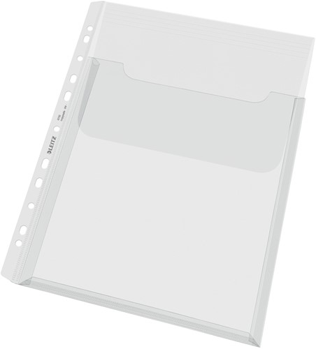 Harmonica showtas Leitz Premium met bovenklep copy safe PP A4  glashelder 5 stuks