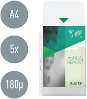 Harmonica showtas Leitz Premium met bovenklep copy safe PP A4  glashelder 5 stuks-7