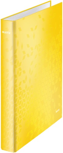 Ringband Leitz WOW A4 maxi 4-rings D-mechaniek 25mm geel-2